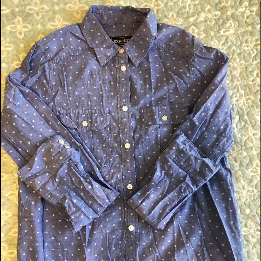 Polka dot button up